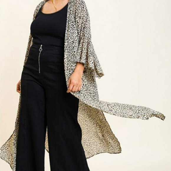 Umgee + Sheer Long Open Front Kimono sz XL/XXL - Picture 12 of 12